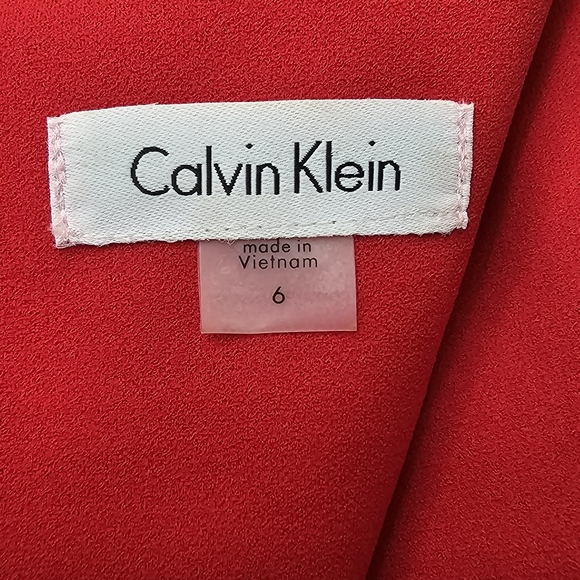 Nwot Calvin Klein Red Lace Sleeveless Sheath Dress - Picture 4 of 17